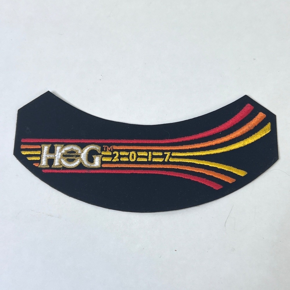Harley Davidson HOG 2017 Rocker Patch Black Orange Red Yellow Embroidered 5.5"